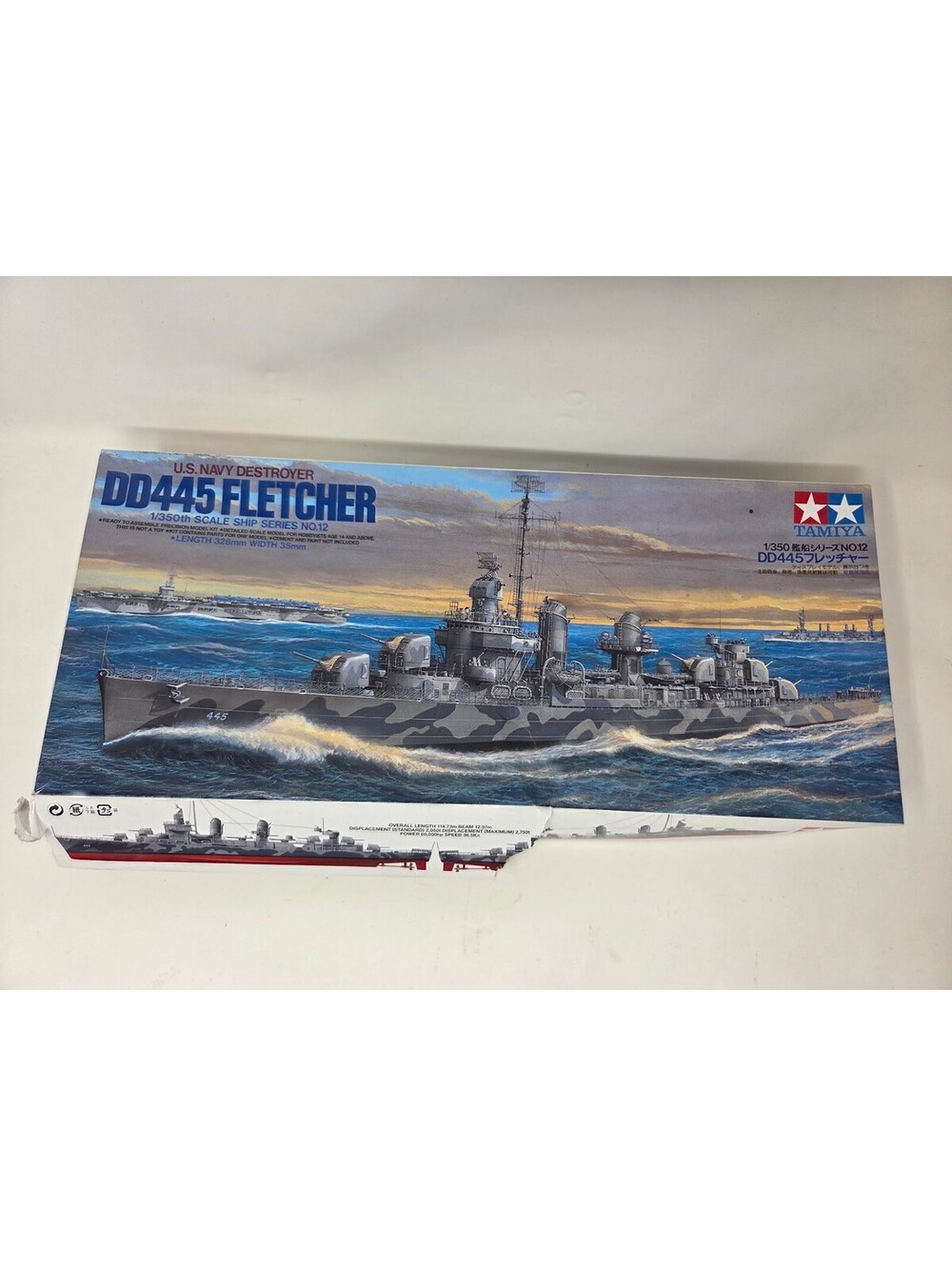 Tamiya 78012 US Navy WWII Fletcher Class Destroyer 1/350 Scale Plastic Model Kit